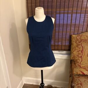 Victoria Beckham Dark Blue Sleeveless Blouse